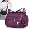 Outdoor Leisure Joker Messenger Bag Female Large Capacity Rhombic Embroidery Simple Shoulder Bag Three Layer Storage Middle Aged Handbag.