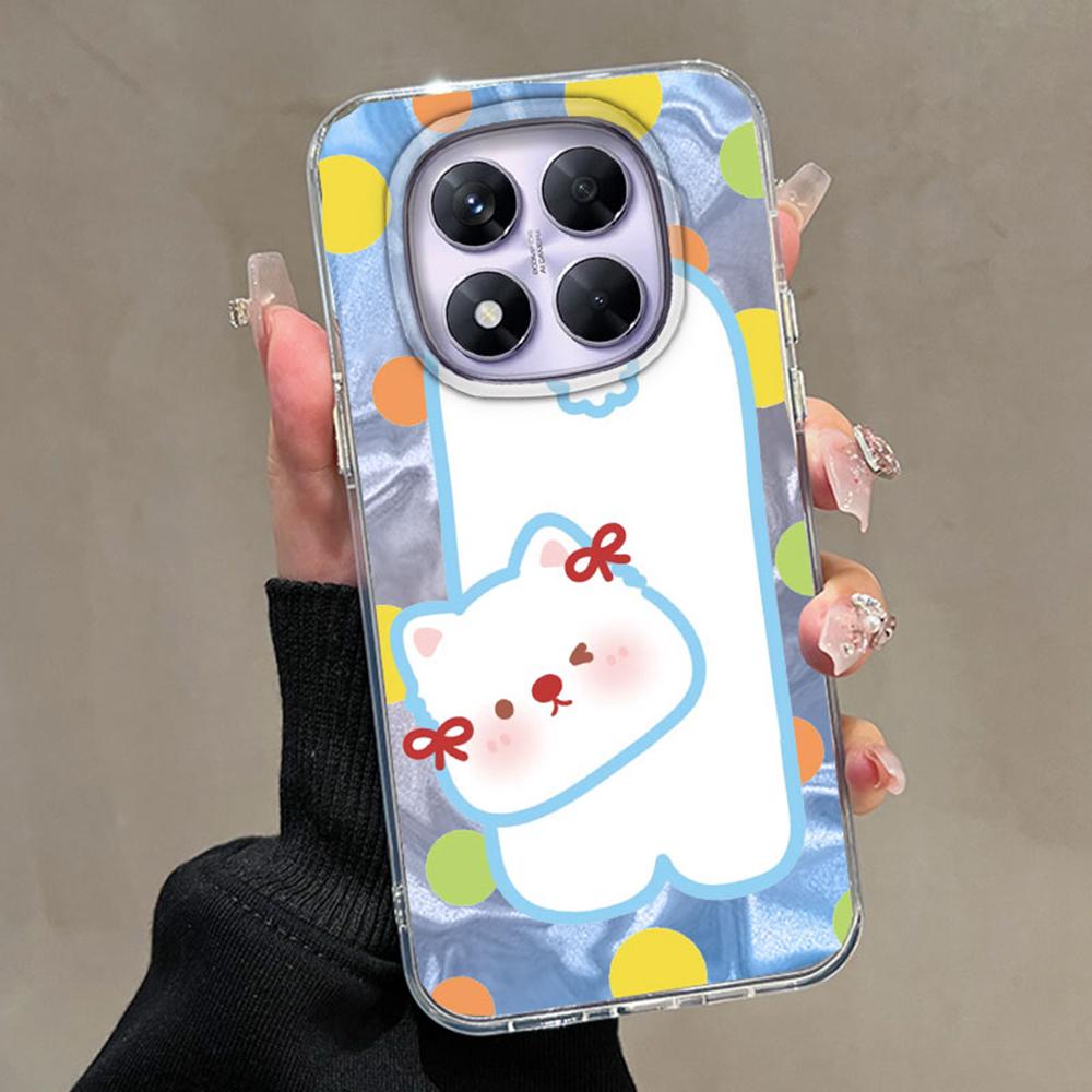 Cute Cartoon Duck Cat Phone Case Phone Case for Xiaomi Redmi Note 14 13 Pro 14C 13C 14T 13T A5 A4 A3 Silicone Shell Back Cover