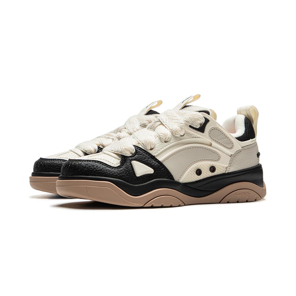 Li Ning Journey 2.0 V2 Casual Fashion Versatile Thick Sole Slimming Bread Shoes Non-Slip Shock Absorbing Height Increasing Low-Top Sneakers AGCU362-1