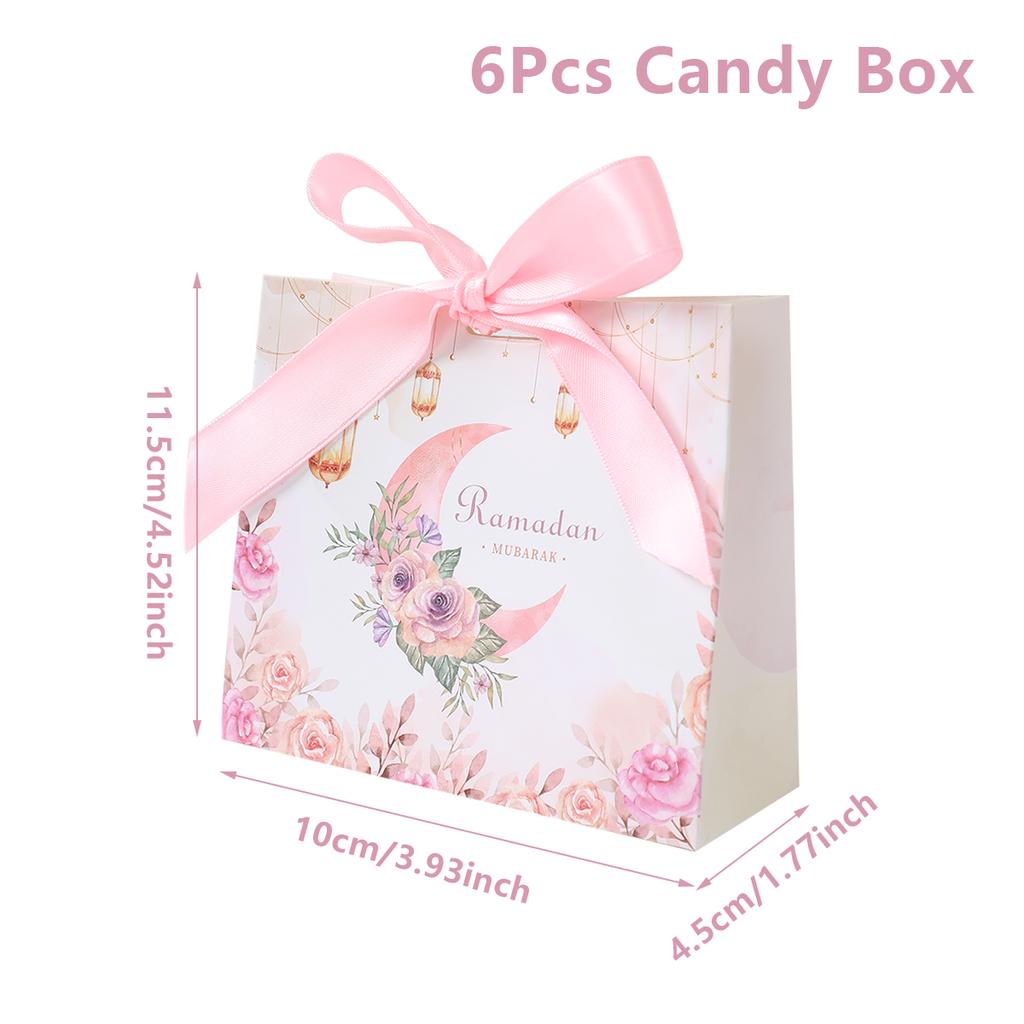 Ramadan Kareem Gift Packing Boxes 2025 Eid Mubarak Ramadan Decoration for Home Eid Al Adha Islamic Muslim Party Decor Candy Box
