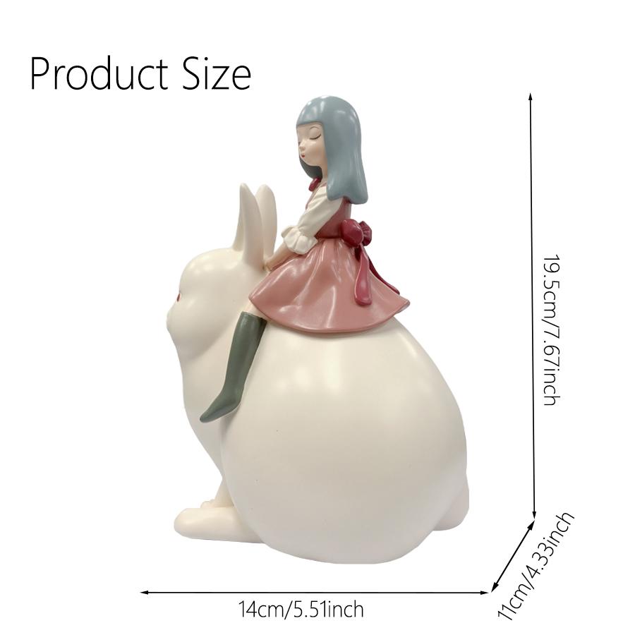 Nordic creative home decoration rabbit statue resin handicraft animal sculpture home living room room study room decoration