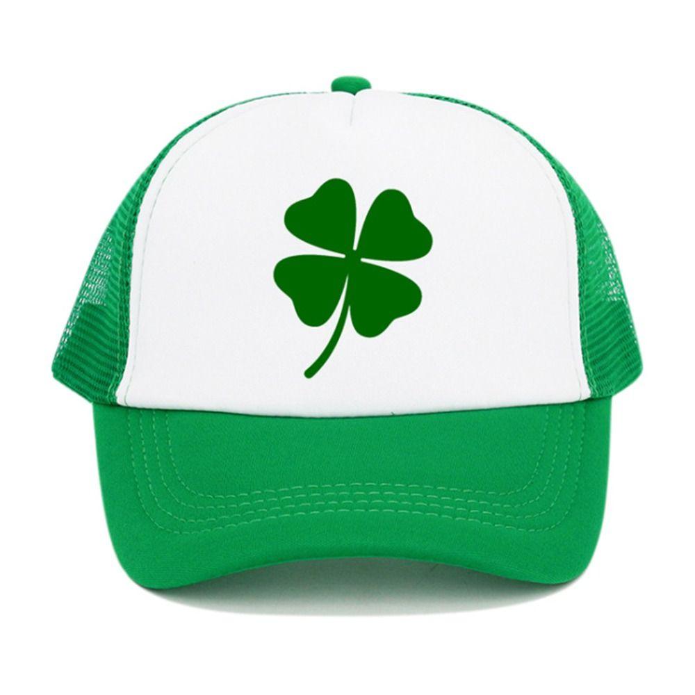 Green Velvet Clover Shamrock Hat Breathable Sun Hat Casual Peaked Cap  St. Patricks Day