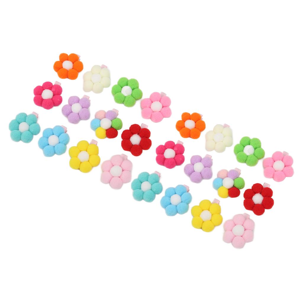 24 Pcs Pet Hair Clips Pet Flower Head Ornament for Daily Dressing Outdoor Walks Competitions