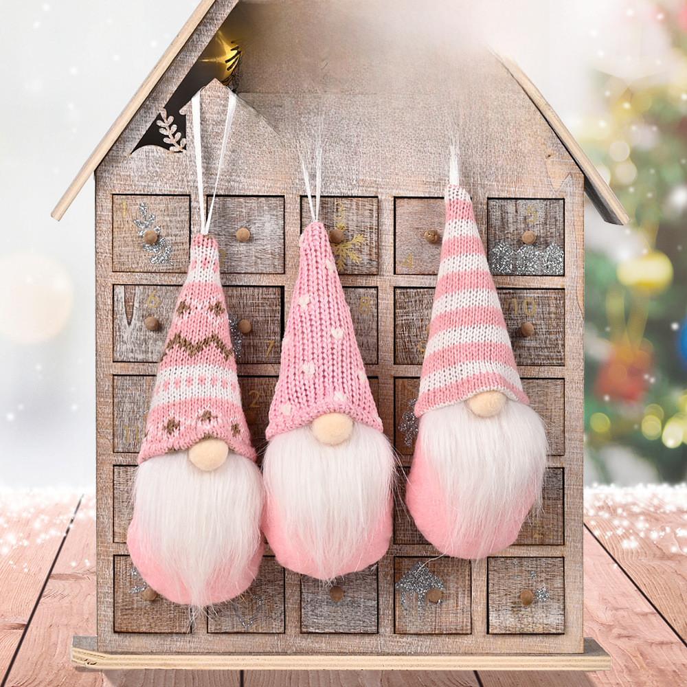 Handmade Charming Knitted Doll Hangings For Holiday Decorations Set Of Styles Three