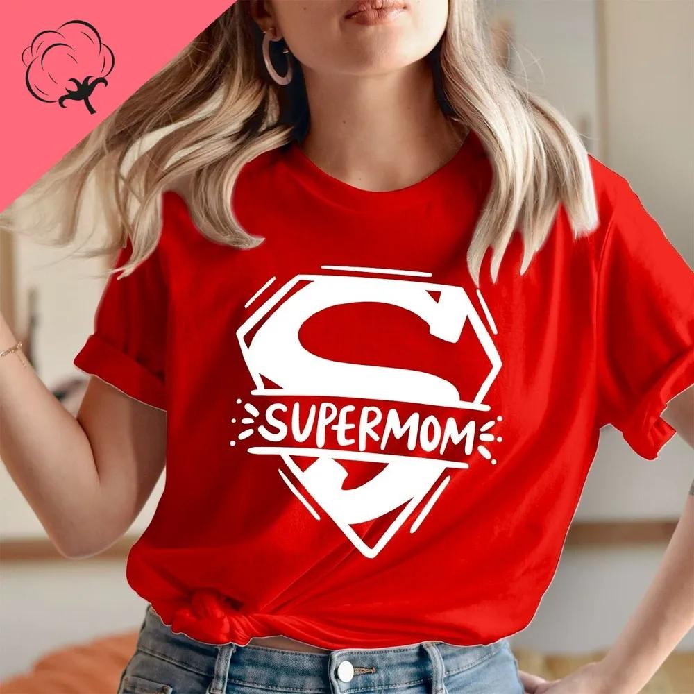 Mothers Day Tshirt Super Mom Superhero Mothers Day TShirt Loving Caring Mummy Tops Women Clothes T Shirt Women Tops T Shirts S