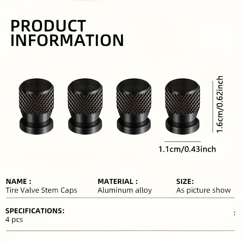 4pcs Car Tire Valve Stem Caps Aluminum Wheel Stem Air Valve Covers for BYD Atto3 Atto2 Dolphin 8 5 Seal U Tang Song Sealion Plus