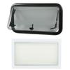 730x430mm RV Push Out Window with Screen Sunshade Double Layer Acrylic Glass for Campers Trailers Mo