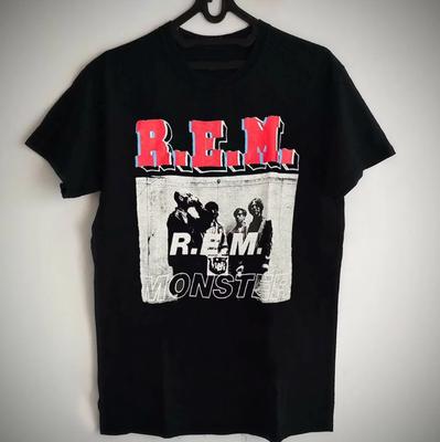 New REM Band Monster 1995 Tour Cotton Black Full Size Unisex Shirt Unisex T-Shirt