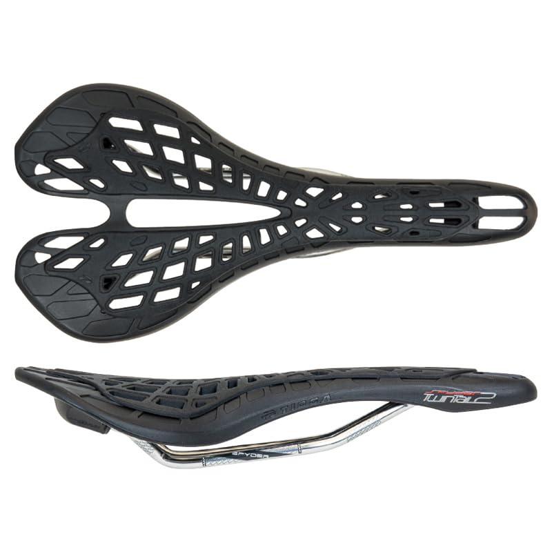 

TIOGA Spider Twin Tail 2 Saddle Chromoly Rail All Black Cycle/Bicycle