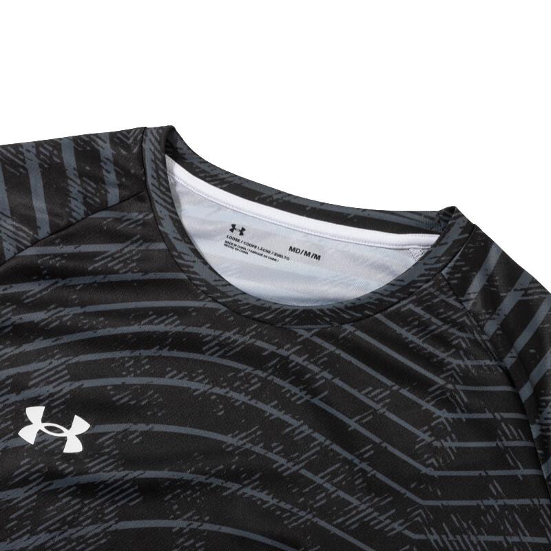 Under Armour Crew Neck Pullover Short Sleeve Top And Elastic Shorts Casual Sports Set Men sets 24500510-001+22500214-001