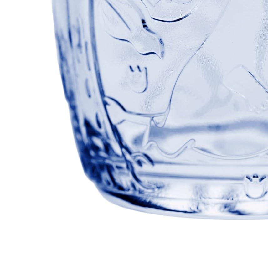 [Officially Imported] Moomin Arabia Glassware Collection Pair of Tumblers, Aqua Blue, 280ml