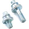 QWORK Side Post Battery Terminal Bolt, 4 Pairs 3/8" Standard Battery Terminal Stud Connector, Battery Binding Post Extender Stud Kit, (2 Different