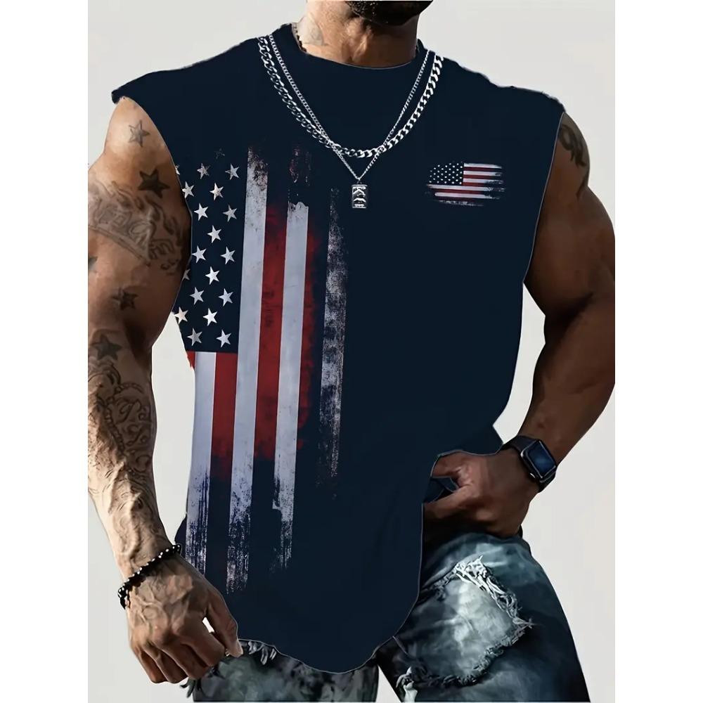 3D Creative Retro Motorcycle Print Outdoor T-shirt Sports Style Casual Breathable Round Neck Four-season Fitness Men's Vest