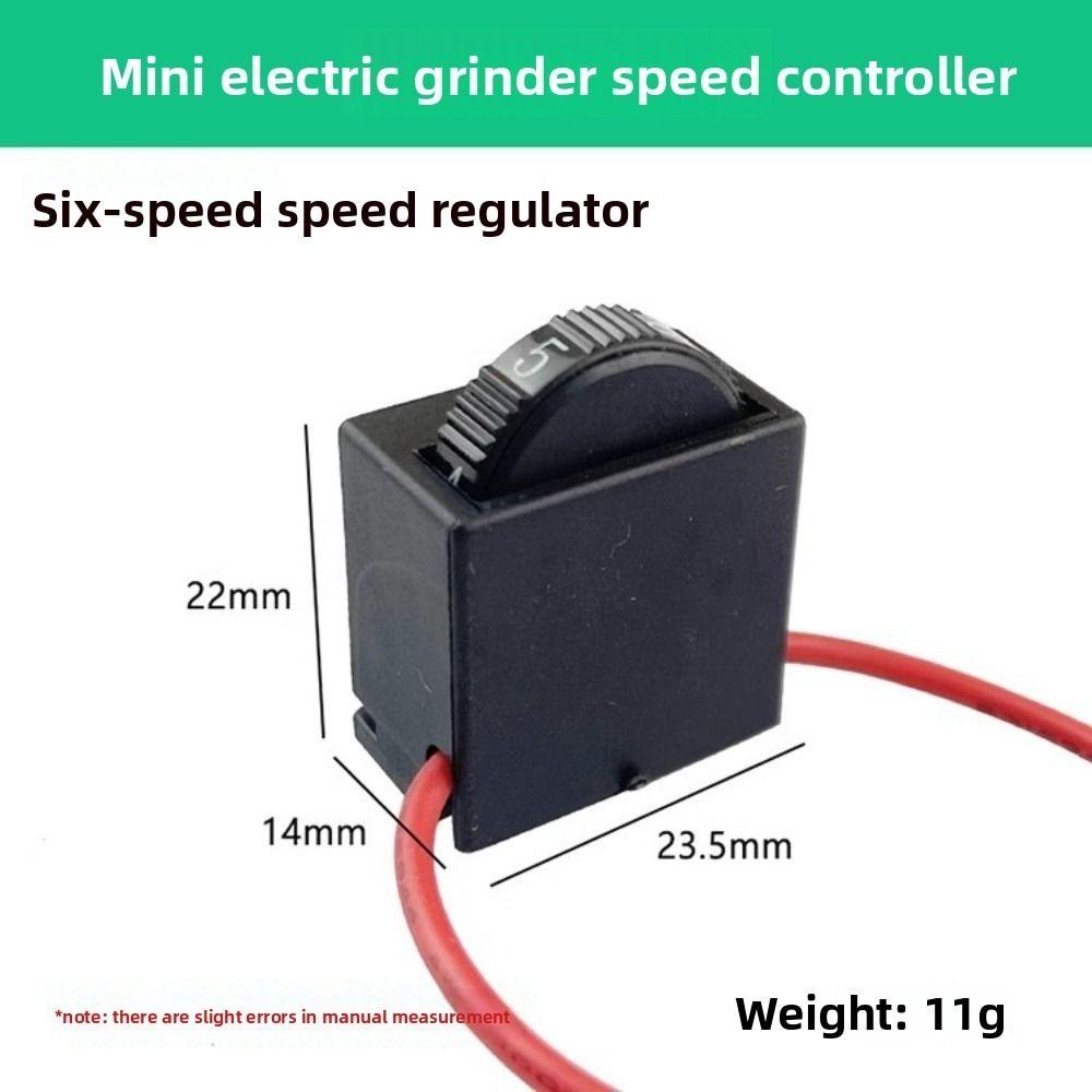 6 Speed Regulation Controller Switch AC220V 12A 250V Power Tool Controller Angle Grinder Switch for Electric Grinder DR2-6/1FE