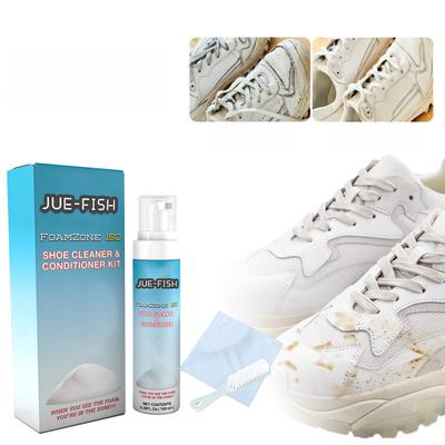 Kit profesional pentru curățarea pantofilor Soluție de albire cu set de perii pentru îndepărtarea petelor și îngrijirea pantofilor 100 ml