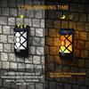 Solar Flame Lights Outdoor Wall Lamp Waterproof Flickering Patio Pathway Yard 36 LED Sun Powered Wall Mounted Sunlight