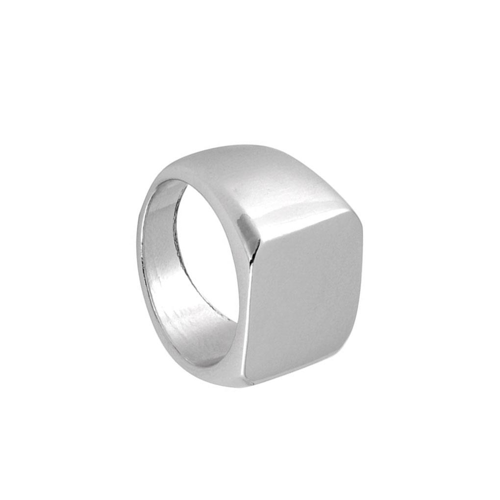 Bărbați Băieți Simplu Retro Mare Pătrat Plat Suprafață Glazurată Aliaj Placat Bijuterie Accesoriu Hip Hop