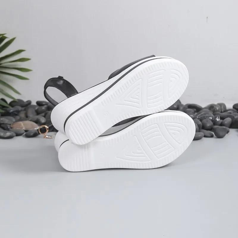 2025 High Heel Sandals Girls Summer New Platform Open Toe Wedges Heel White Sandals Hot Wedges Light Shoes for Ladies