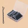 50pcs Black Metal Waved Hair Pins, Invisible One-line Bobby Pins, Daily Hair Styling Barrettes