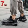 Fashion New Men's Breathable Sneakers Elevator Shoes Invisible Inner Height Increasing 7CM Summer Tennis Men Sports Shoes Heighten Shoes