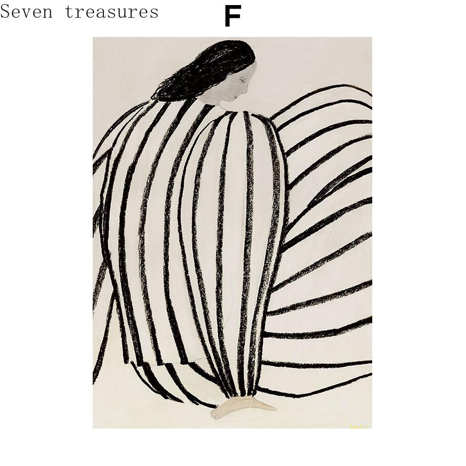 Nordic Posters and Prints for Living Room, Abstract Lines, Woman Geometry, Dog and Bird Wall Art, Wall Pictures