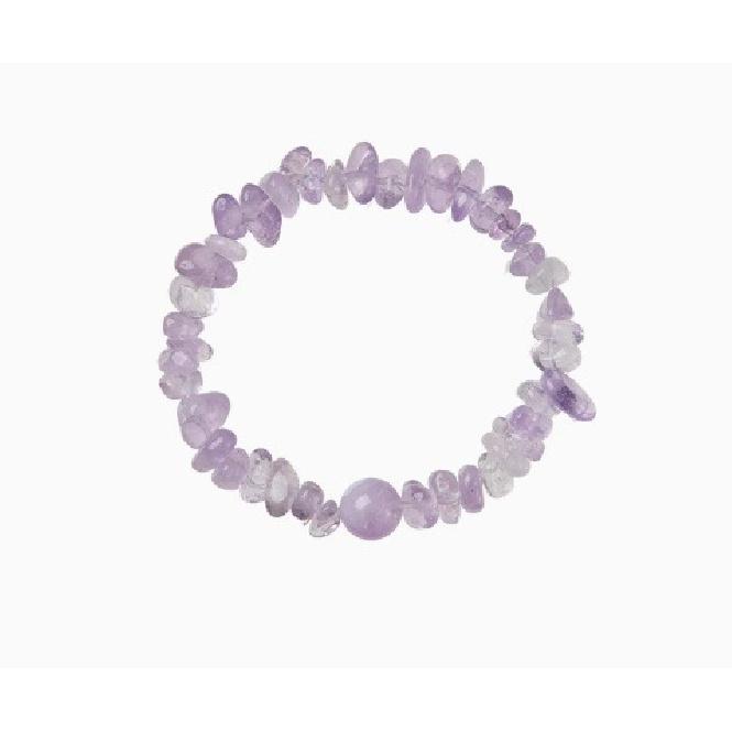 

Natural Irregular Crystal Bracelet for Women, Aquamarine, Amethyst, Citrine, Multi-Color Beaded Bracelet, Multi-Color Matching Jewelry Gift Light purple crystal brac