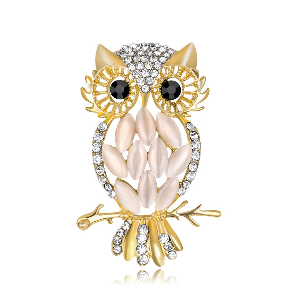 Cute Cartoon Owl Shaped Brooch Decor All-match Elegant Brooch Pin