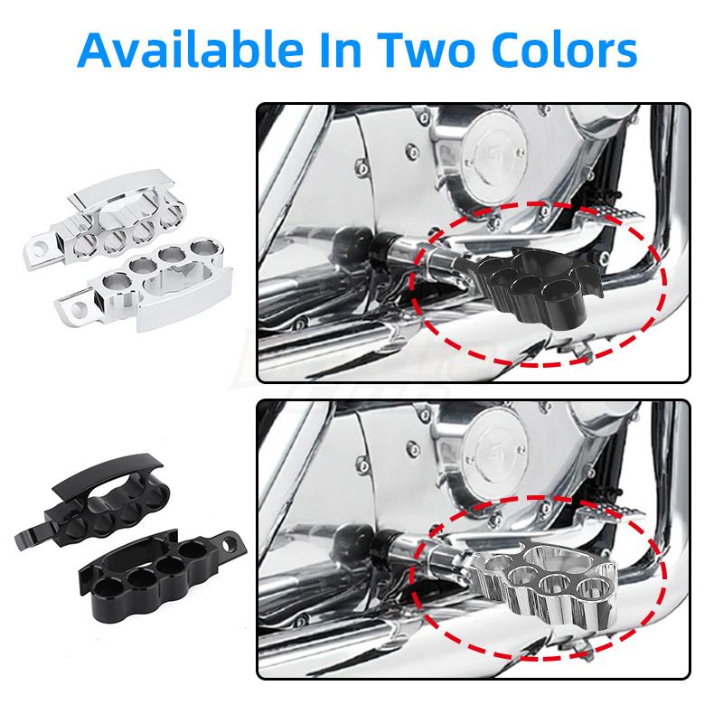 Stupačky na motorku Čierna Chrómová opierka na nohy CNC pedále Stupačky pre Harley Sportster Softail Dyna Road King Cafe Racer Chopper
