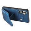 For Samsung Galaxy S24 FE Case Zipper Card Holder Kickstand Leather + PC + TPU Phone Cover