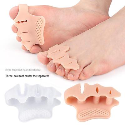 Triple-Hole Foot Arch Splitter with Shock Absorption Massage and Hallux Valgus Corrector Pad