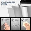2 X 30L Double Kitchen Bin, Stainless Steel Pedal Rubbish Bin with Dual Compartments, Soft Close Lids, Silver Tone