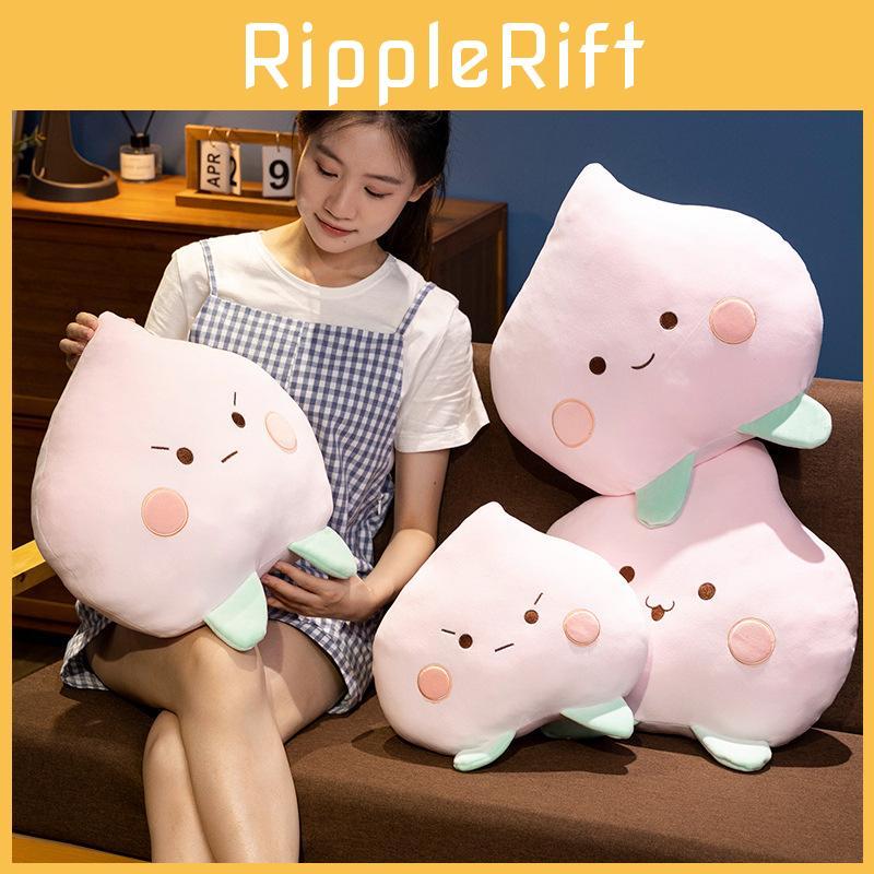 Cartoon Peach Expression Pillow Plush Cushion For Girls Bedroom Decor