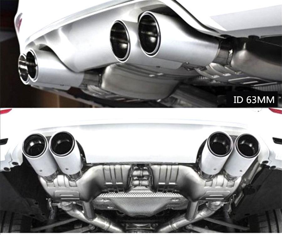 

2pcs Universal ID 63MM OD 89MM Car Exhaust End Tips for BMW 2.5 in, 3.5 out With Logo