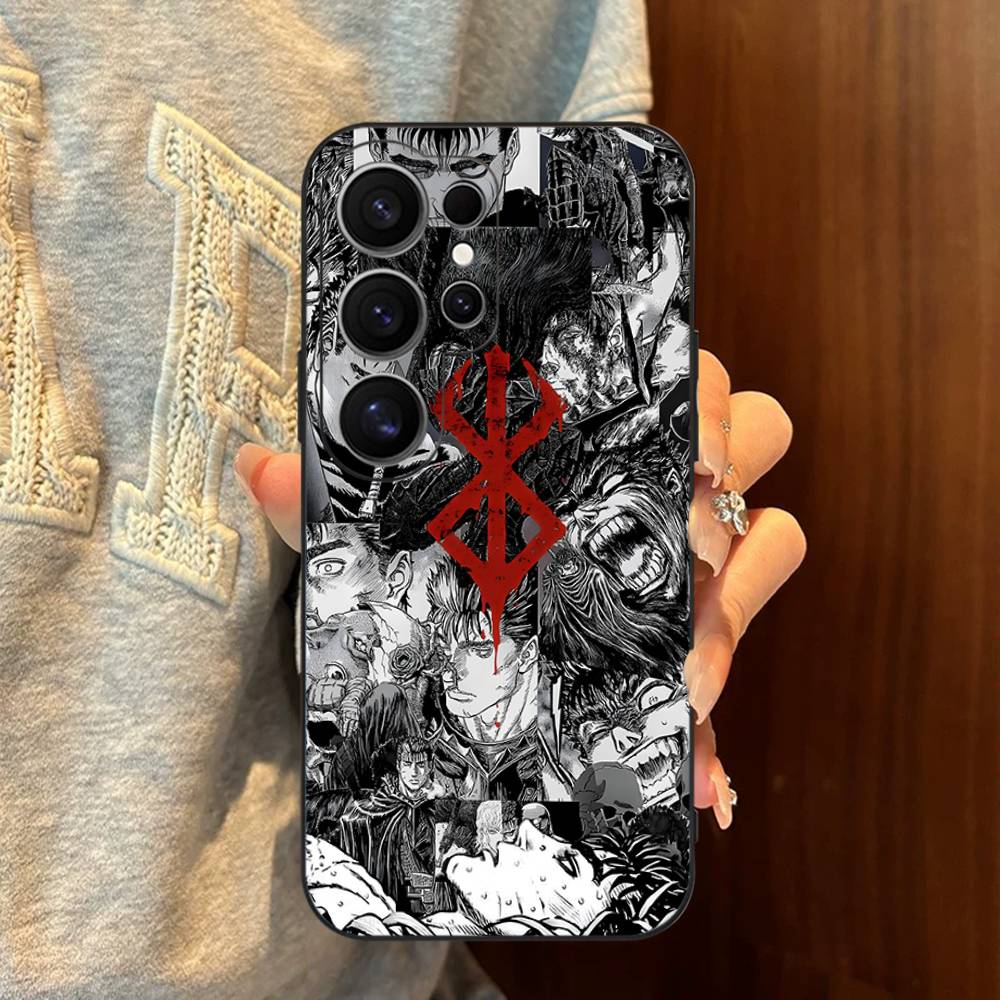 Comic Cool Berserk Phone Case For Samsung S 24 Fe 25 Ultra Plus 20 Lite 21 30 22 23 24 22 Ultra 5G Fundas