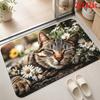 Colorful Cats Art Abstract Fun Doormat For Living Room Playful Animal Design Rug Floor Mat Pet Themed Gift