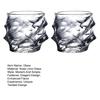 1/2/4 ks Skleněné sklenice na whisky Těžká, tlustá spodní tyč Sklenice na bourbon Umělé křišťálové sklenice na whisky Twisted Glass Sklenice Poker Night Drinkware