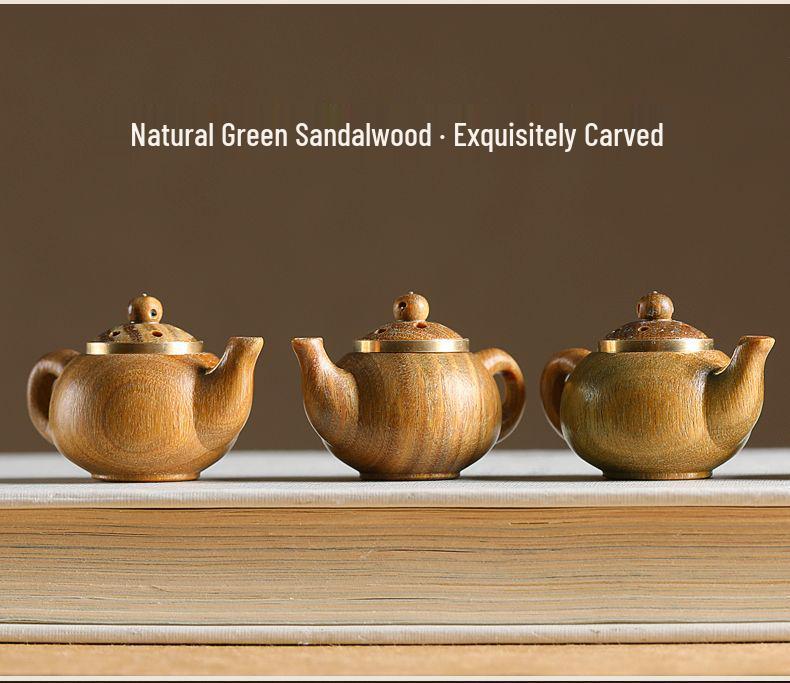 Green Sandalwood Teapot Keychain & Phone Charm