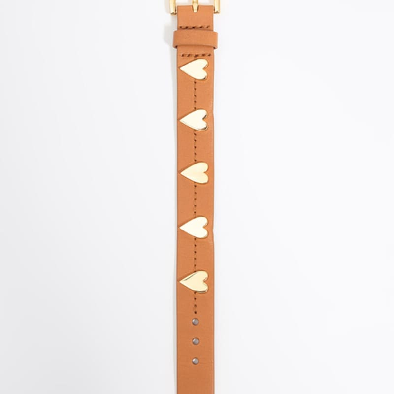 BIMBA Y LOLA [24FW] Brown Leather Heart Bracelet B246AIX011CAF