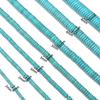 1 Strand Blue White Turquoise Beads Flat Round Loose Spaced Natural Stone Beads For DIY Crafts Bracelet Necklace Accessories