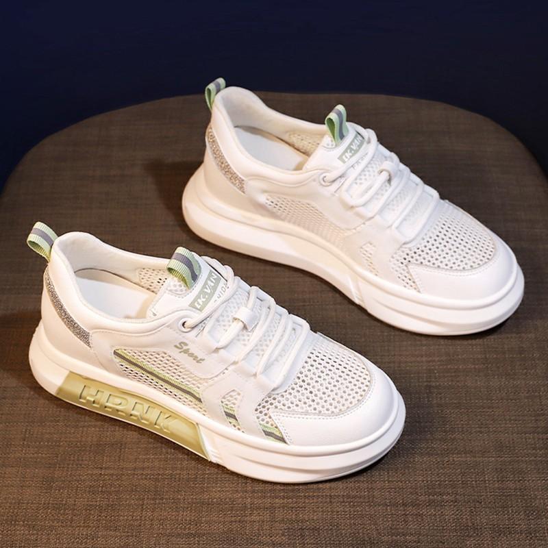 

Little white shoes women s mesh breathable summer 2025 new spring and autumn thin student versatile popular sports board shoes 40 зелёный