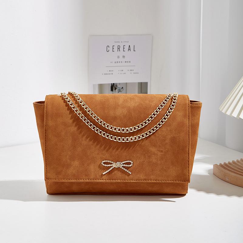 

Сумка женская новая модная универсальная высококлассная женская осенне-зимняя цепочка на одно плечо через плечо маленькая квадратная сумка коричневый