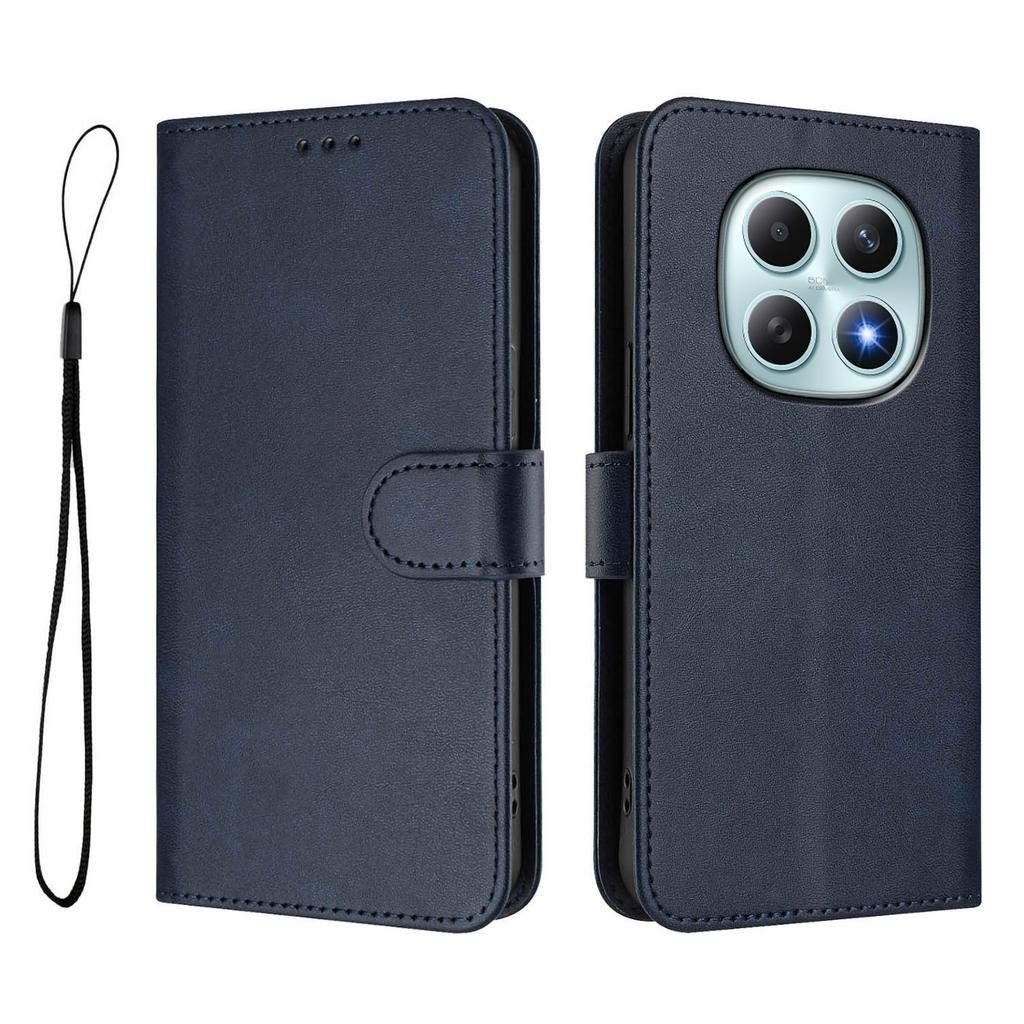 For Xiaomi Poco M8 5G/Redmi Note 15 5G (Global) Wallet Case RFID Blocking Calf Texture Leather Stand Phone Cover with Strap