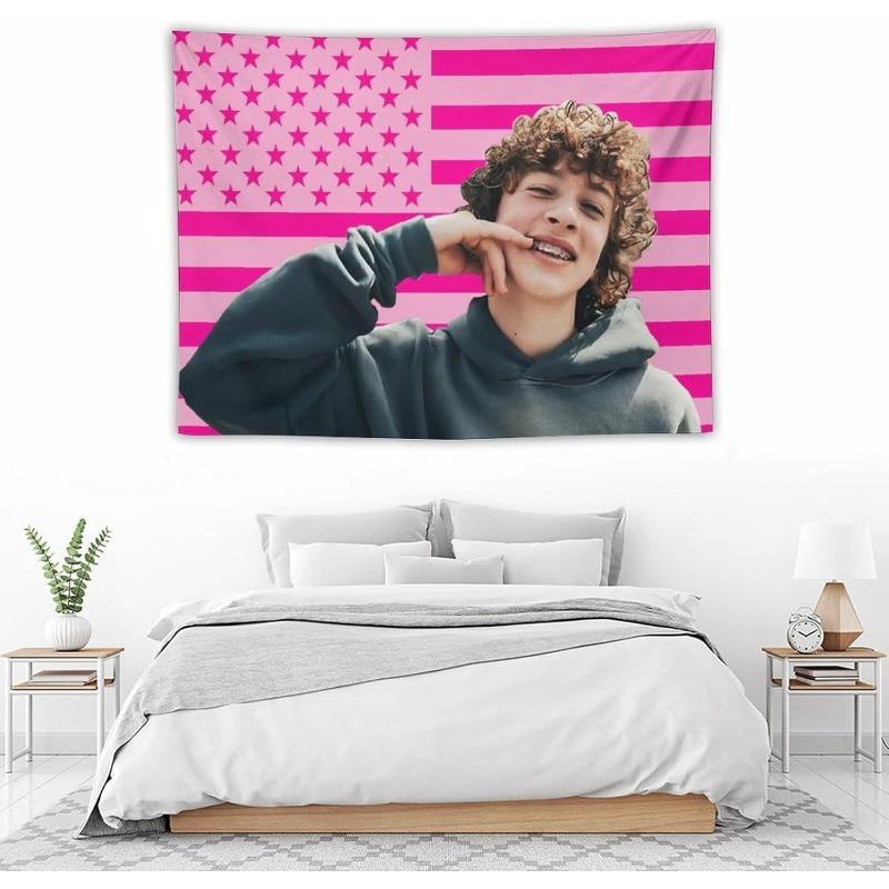 1 Stück Nelson Celebrity Amerikanische Flagge Rosa Wandteppich Lustige Wanddekoration für Studentenwohnheime und Schlafzimmer