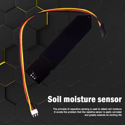 Modulul senzorului capacitiv de umiditate a solului nu este ușor de corodat. Sârmă de tensiune largă 3,3 ~ 5,5 V Rezistent la coroziune cu gravitație pentru Arduino