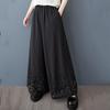 Plus Size Vintage High Waist Casual Loose Spring Summer Wide Leg Pants Women Trousers