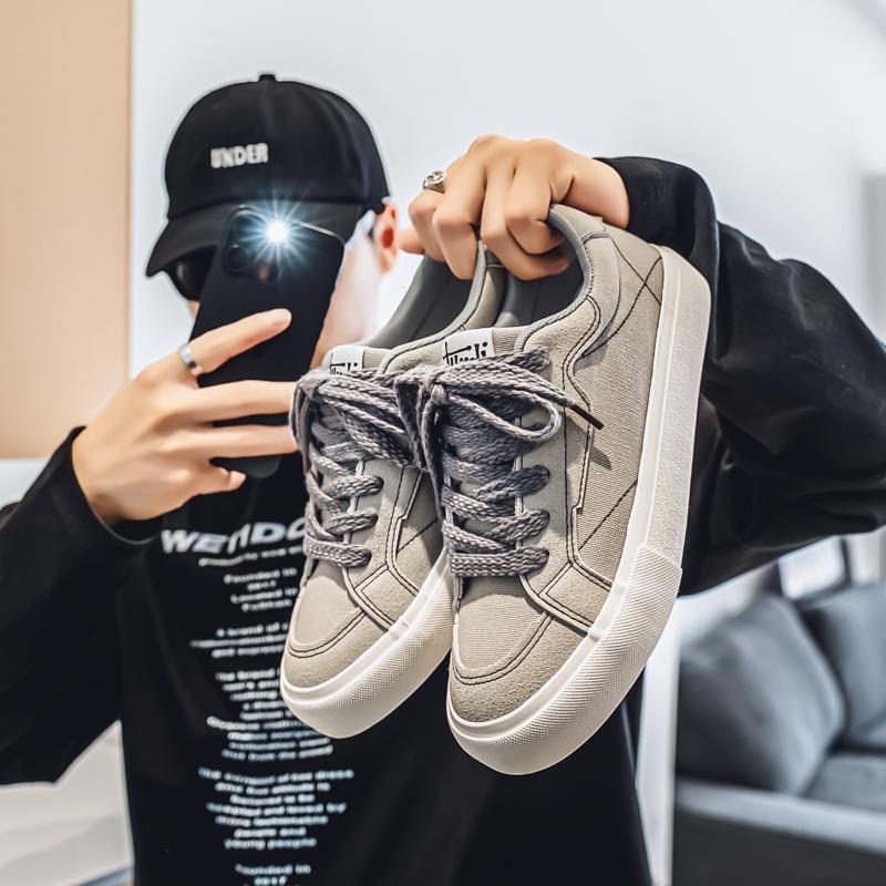 Fashion Brand Men Casual Shoes Street Designer Skateboarding Shoes 2025New Spring Breathable Board Shoes for Men Lace Up Sneaker