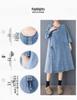 Women's Retro Denim Patchwork Dress - Elegant, Comfortable, Loose Fit for Spring/Autumn