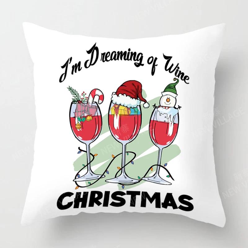 Christmas Series Pillowcases Sofas Cushion Covers  Home Decor Can Be Customized for Holiday Celebrations 40x40 50x50 60x60 35x35
