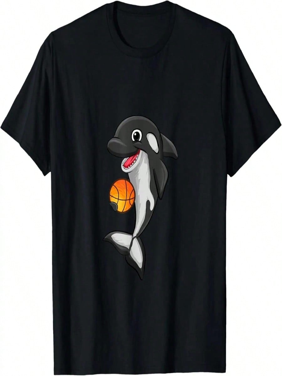 Basketball Love Killer Whale Orca Lover Animal Funny Wounisex T-Shirt S разноцветный