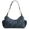 Coach Juliet 30 Denim Quilted Detail Fabric Shoulder Bag Large Women Shoulder Bag Deep-Indigo CDZ72-B4YMW
